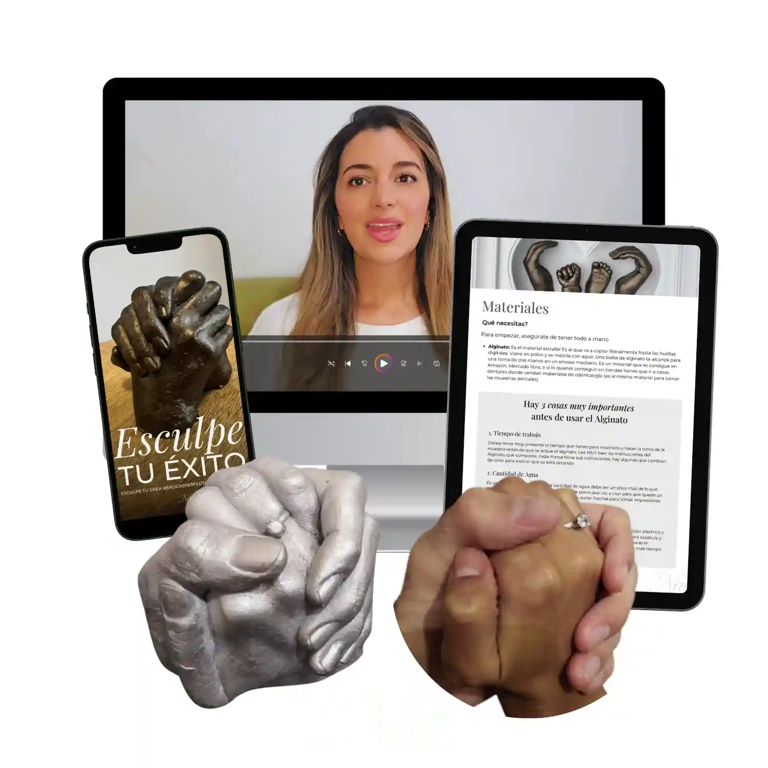 Esculturas Personalizadas — curso de creación de manos, pies y patas con materiales sencillos