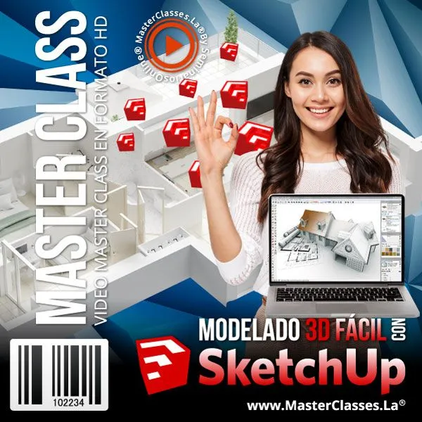 Modelado 3D Fácil con SketchUp — curso introductorio para principiantes en diseño arquitectónico