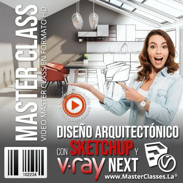 Diseño Arquitectónico con SketchUp y V-Ray Next — flujo completo de diseño y visualización